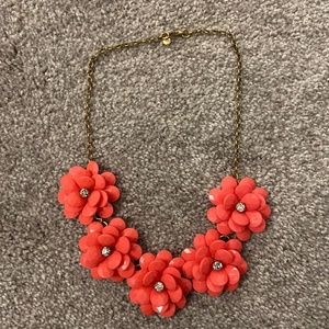 J. Crew Pink Floral Statement Necklace